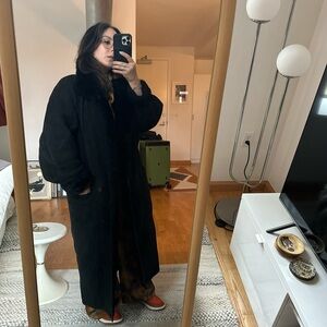 VINTAGE SHEEPSKIN SHEARLING FUR MAXI COAT